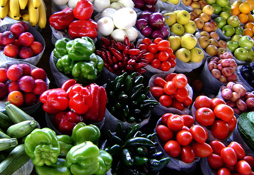 rainbow of produce